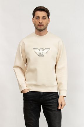 سوئیشرت سفید مردانه چاپی Emporio Armani - کد 894324697