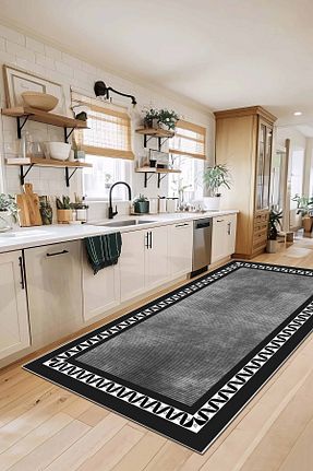 فرش آشپزخانه طوسی پلی استر df home - کد 894874770