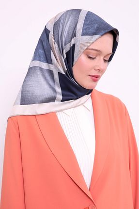 روسری سرمه ای پلی استر Themizel - کد 894808728