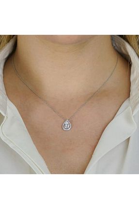 گردنبند نقره طوسی زنانه 925 عیار MODA925 - کد 894934016