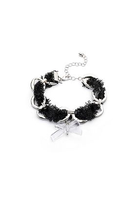 دستبند جواهر طوسی زنانه فلزی Twist - کد 894938486