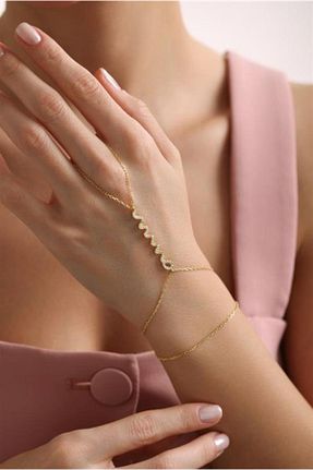 دستبند نقره طلائی زنانه 925 عیار NEREZE - کد 894967824