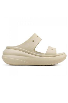 صندل بژ زنانه پاشنه تخت Crocs - کد 701427857