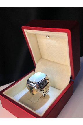 انگشتر نقره سفید مردانه 925 عیار vogutima jewelery&silver by timuçin mavili - کد 740240569