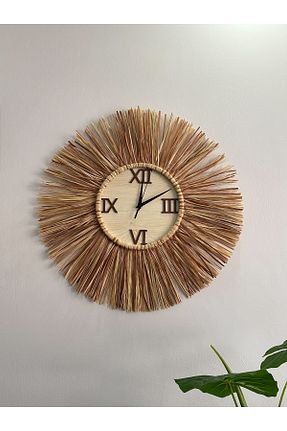 ساعت دیواری بژ 55 x 55 KorFam - کد 895004060