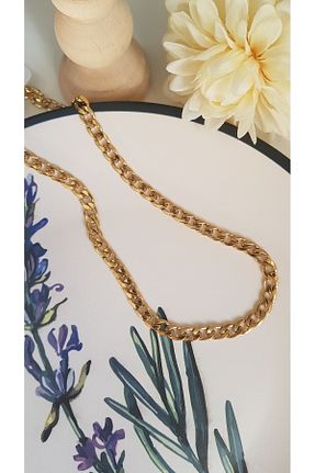 گردنبند استیل ( فولاد ) طلائی زنانه استیل (فولاد) JOC - کد 895020417