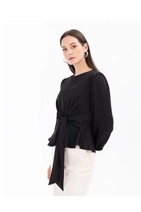 بلوز حجاب مشکی زنانه Relaxed SEÇİL - کد 845848115