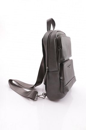 کیف دوشی طوسی مردانه چرم مصنوعی Pierre Cardin - کد 854905702
