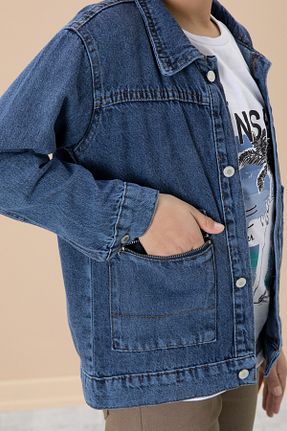 ست بالاتنه و پائین تنه سرمه ای بچه گانه جین Cansın Mini - کد 896540427