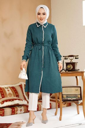 تونیک حجاب سبز زنانه پلی استر Neva Style - کد 895057592