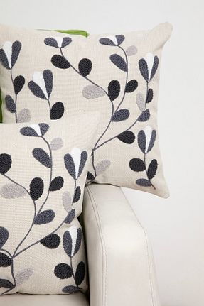 کوسن و روکش کوسن طوسی کتان FAVORA - کد 895115651