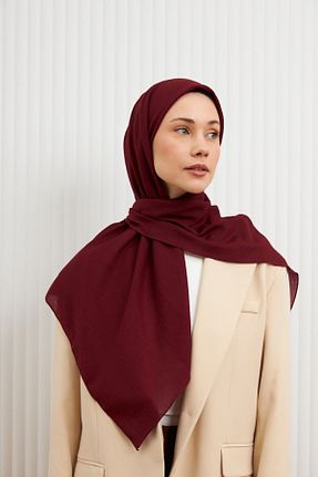 شال زرشکی زنانه پنبه پلی استر MİRSOY SCARF - کد 895134381