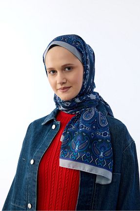 شال سرمه ای زنانه پنبه پلی استر MİRSOY SCARF - کد 895148681