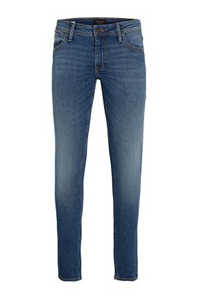 شلوار جین سرمه ای مردانه پاچه تنگ Jack & Jones - کد 865155895