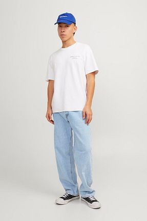 شلوار جین سرمه ای مردانه پاچه پهن Jack & Jones - کد 848604474