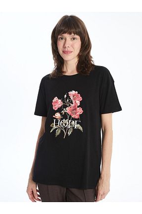 تیشرت مشکی زنانه رگولار LC Waikiki - کد 895175695
