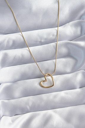 گردنبند استیل ( فولاد ) طلائی زنانه استیل (فولاد) stainless steel - کد 895190758