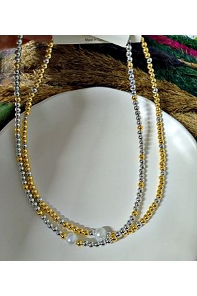 گردنبند جواهر طوسی زنانه استیل ضد زنگ mos&more - کد 895193565