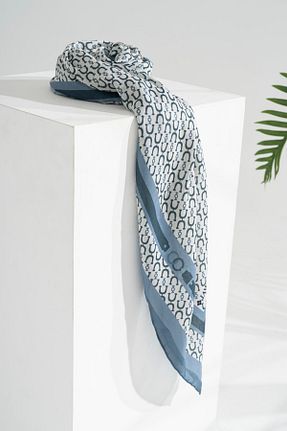 روسری طوسی پلی استر JAWEL - کد 834817292