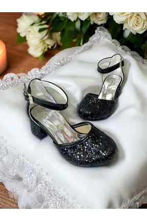 کفش مجلسی مشکی بچه گانه پاشنه ضخیم PATİK BEBE - کد 806624148
