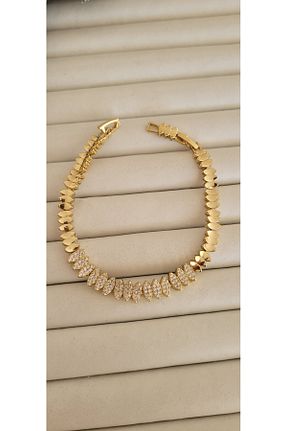 دستبند جواهر طلائی زنانه زیرکن YİĞİTKARANAKSESUAR - کد 895237388