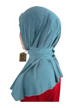 شال فیروزه ای زنانه پنبه ای ENEFENDİ - کد 874982347