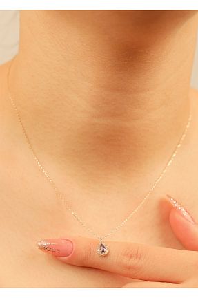 گردنبند طلا سبز زنانه 14 عیار kuyumcu nurettin - کد 896647534