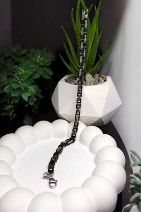 دستبند استیل (فولاد) مشکی مردانه استیل (فولاد) Öze Aksesuar - کد 895290837