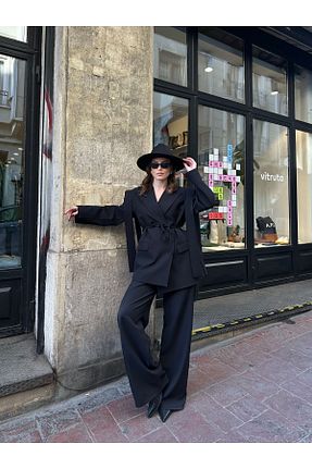 کت بلیزر مشکی زنانه بافتنی Ekim Store - کد 895286469