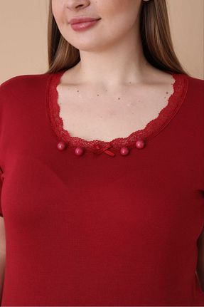 ست لباس راحتی زرشکی زنانه ساده şuranur - کد 895293431