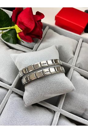 دستبند استیل (فولاد) طوسی استیل (فولاد) Sepetten Eve - کد 895304053