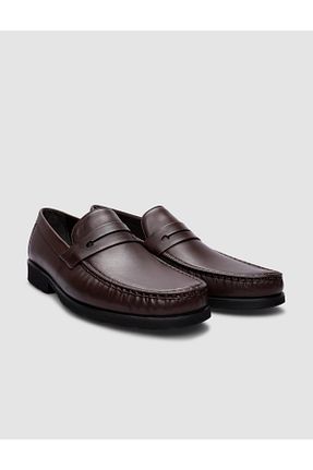 کفش کژوال قهوه ای مردانه چرم خالص Cabani - کد 833303724