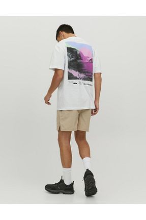 تیشرت سفید مردانه اورسایز Jack & Jones - کد 685016812