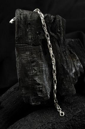 دستبند نقره مردانه 925 عیار MUMASELL - کد 348164109