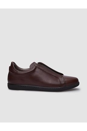 کفش اسنیکر قهوه ای مردانه چرم اصل Cabani - کد 831028987