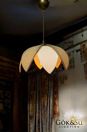 لوستر متالیک حصیر Göksu Lighting - کد 895424191