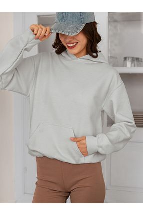 سوئیشرت طوسی زنانه چاپی Vagonet - کد 895456376