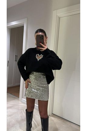 پلیور مشکی زنانه Kalp MODA - کد 895453007