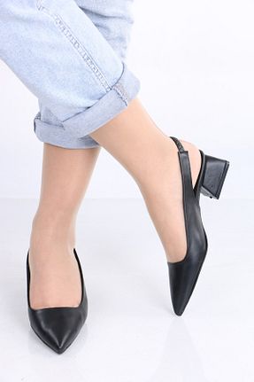 کفش پاشنه بلند کلاسیک مشکی زنانه جیر HARMİN SHOES - کد 895474520