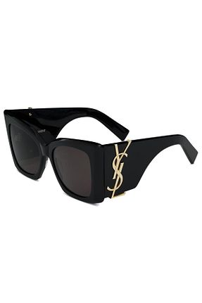 عینک آفتابی مشکی زنانه UV400 Yves Saint Laurent - کد 760977040