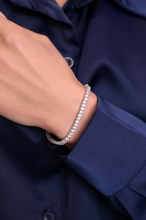 دستبند نقره طوسی زنانه 925 عیار Kiriş Gümüş - کد 895524946