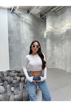 بلوز سفید زنانه ساده veres - کد 895528250