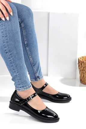 کفش لوفر مشکی زنانه چرم مصنوعی EYLÜLDEN MODA SHOES - کد 896856176