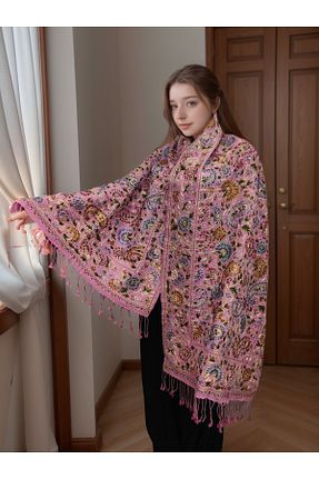 شال صورتی زنانه onliecraft - کد 895543042