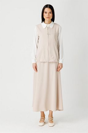 ست بالاتنه و پائین تنه حجاب طوسی زنانه رگولار Esswaap - کد 826140805