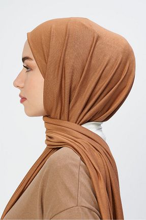 شال قهوه ای زنانه پنبه ای Modakaşmir - کد 895724701