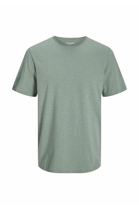 تیشرت سبز مردانه یقه دوچرخه Jack & Jones - کد 886399086