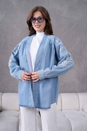 کت آبی زنانه اورسایز Miss Allos - کد 896971627