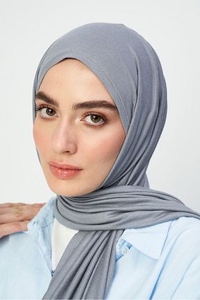 شال طوسی زنانه پنبه ای Modakaşmir - کد 895724601