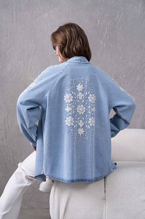 کت رنگی زنانه اورسایز Miss Allos - کد 895602436